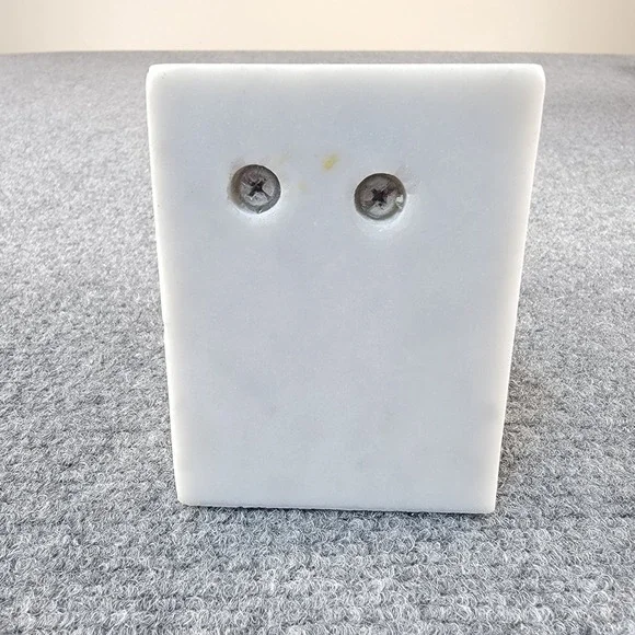 Vintage 6" Gold Textured Cat Figurine Statue on White Marble Base Bookend Decor - Picture 5 of 16